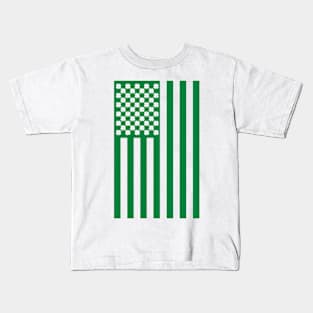 Irish American Shamrock Flag Kids T-Shirt